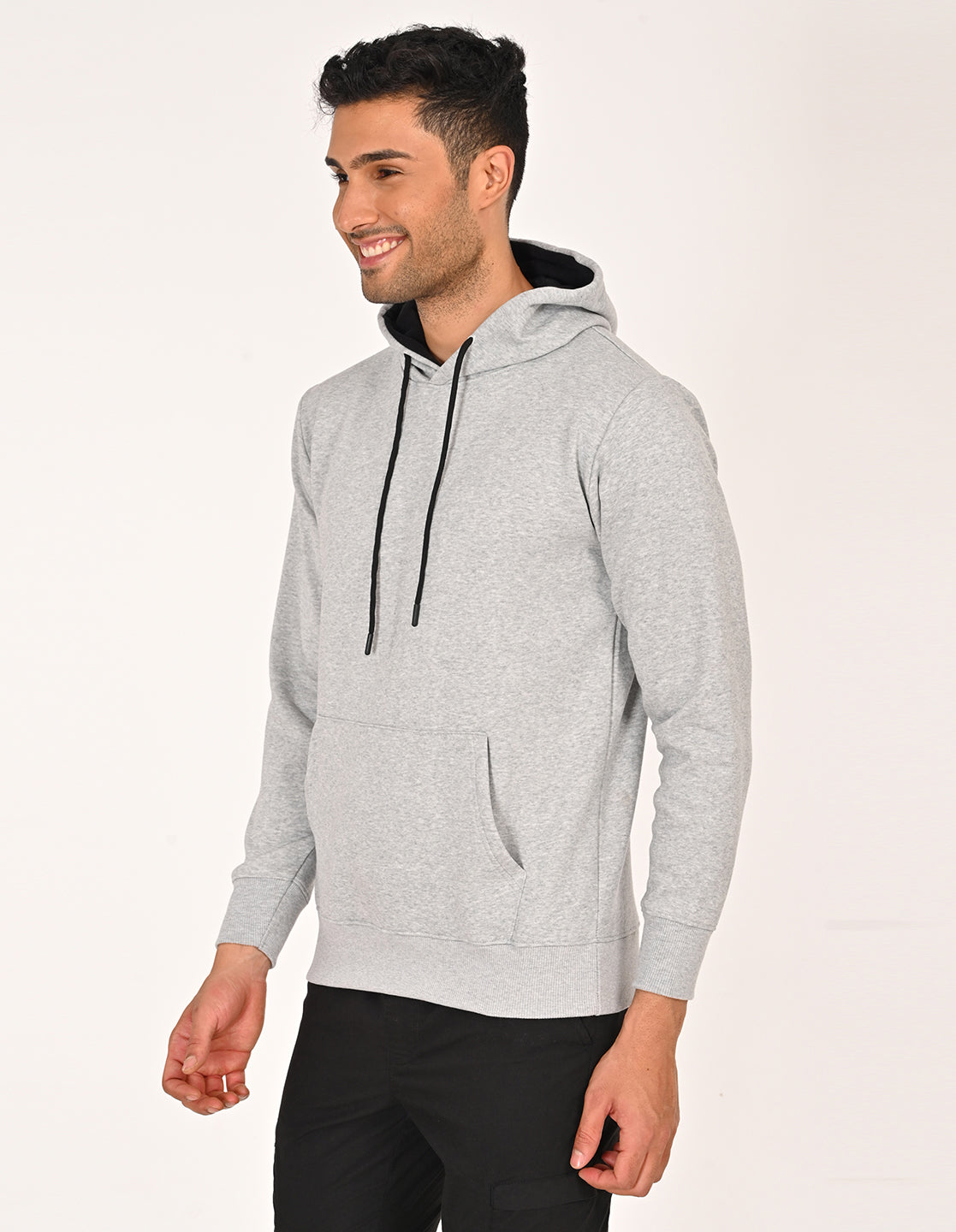 Stylofy Men Regular Fit Cotton Hoodies ( Gray )