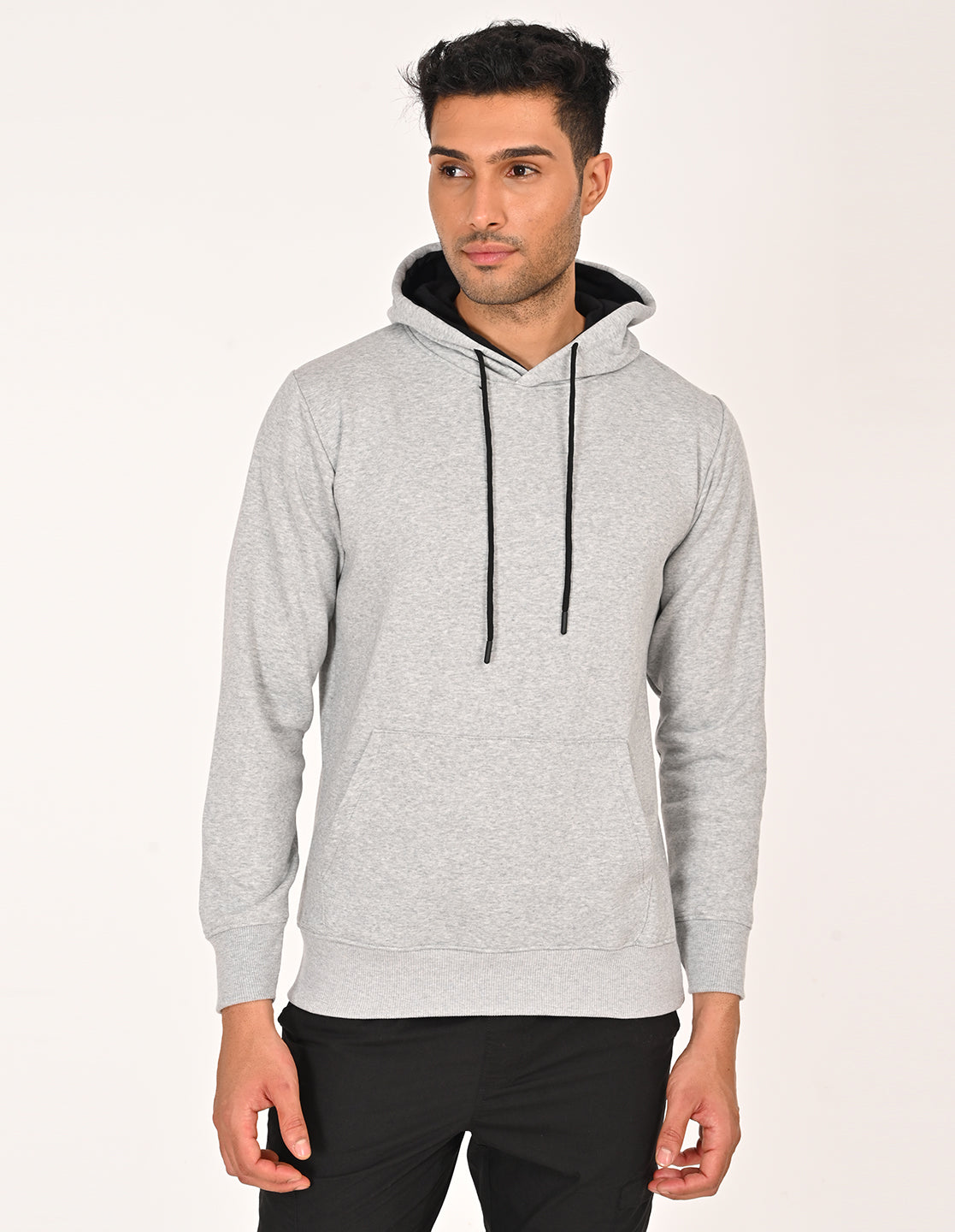 Stylofy Men Regular Fit Cotton Hoodies ( Gray )