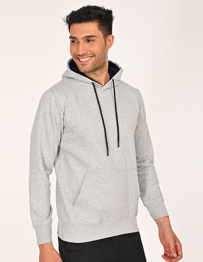 Stylofy Men Regular Fit Cotton Hoodies ( Gray )