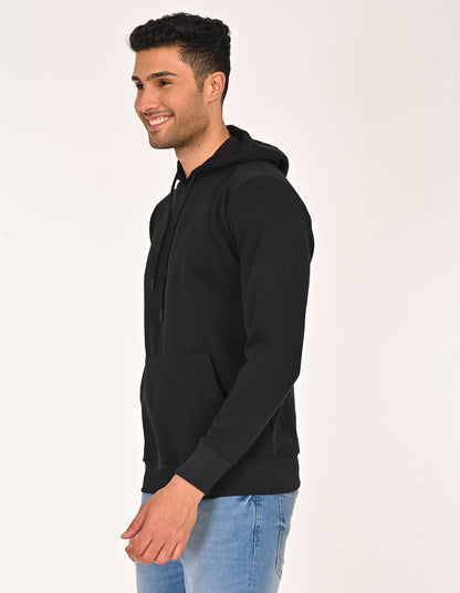 Stylofy Men Regular Fit Cotton Hoodies ( Black )