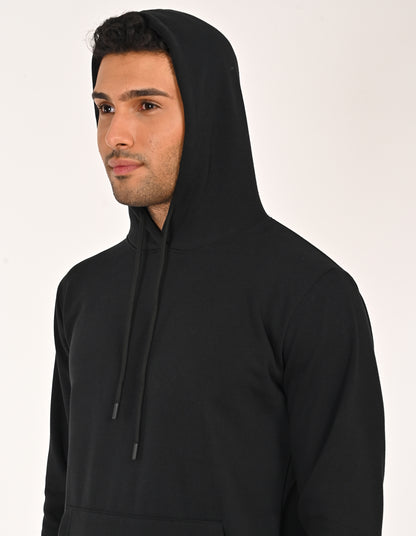 Stylofy Men Regular Fit Cotton Hoodies ( Black )