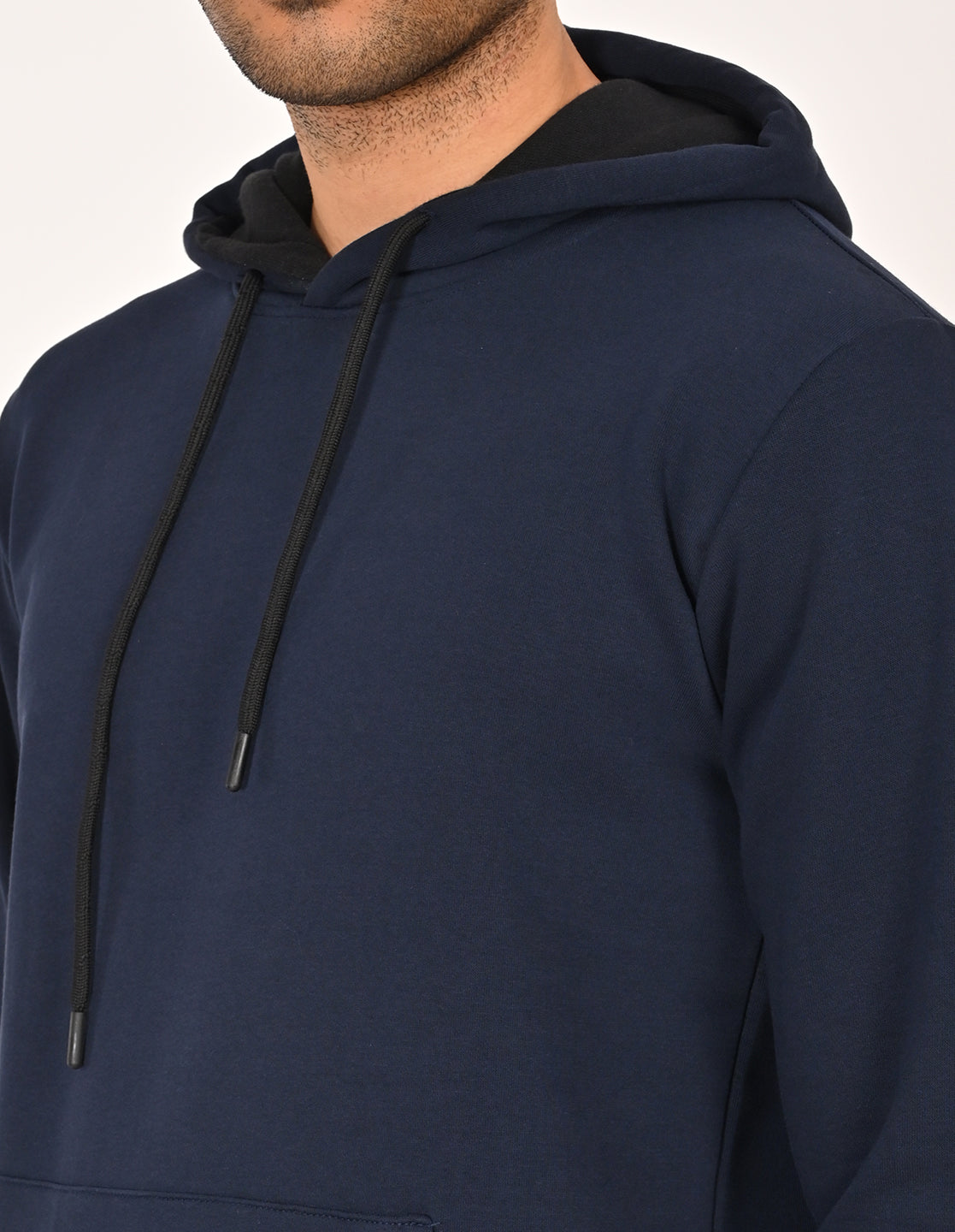 Stylofy Men Regular Fit Cotton Hoodies ( Navy Blue )